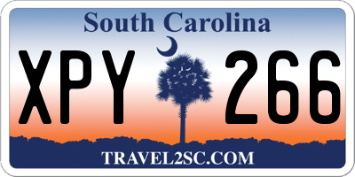 SC license plate XPY266