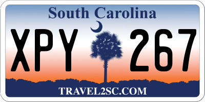SC license plate XPY267
