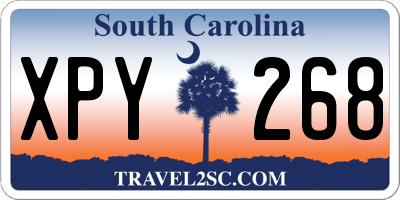 SC license plate XPY268