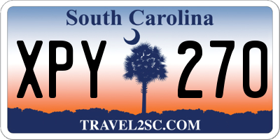 SC license plate XPY270