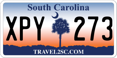 SC license plate XPY273
