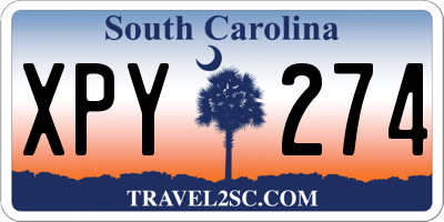 SC license plate XPY274