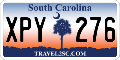 SC license plate XPY276