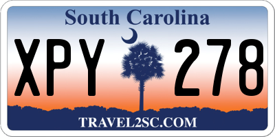 SC license plate XPY278