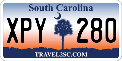 SC license plate XPY280