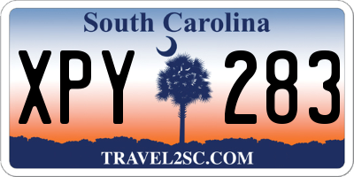 SC license plate XPY283