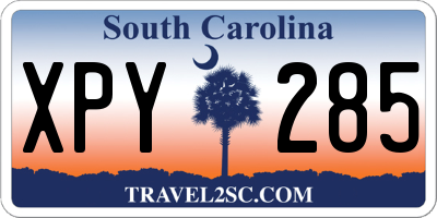 SC license plate XPY285