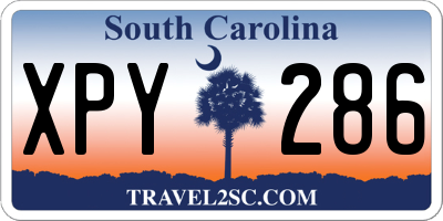 SC license plate XPY286