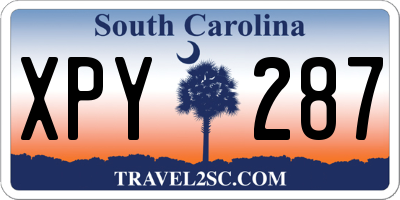 SC license plate XPY287