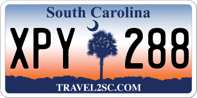 SC license plate XPY288