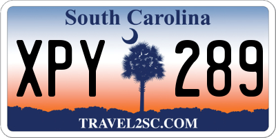 SC license plate XPY289