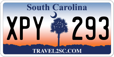SC license plate XPY293
