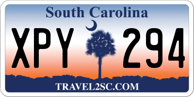 SC license plate XPY294