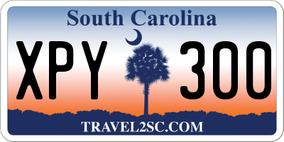 SC license plate XPY300