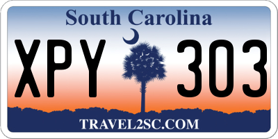 SC license plate XPY303