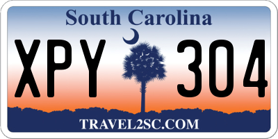 SC license plate XPY304