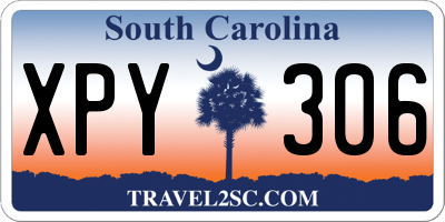 SC license plate XPY306