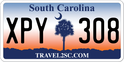 SC license plate XPY308
