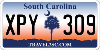 SC license plate XPY309