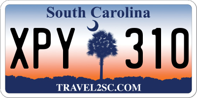 SC license plate XPY310