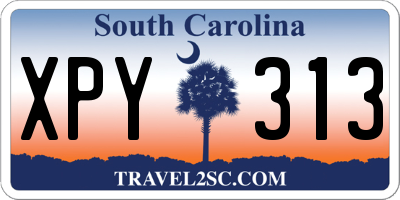 SC license plate XPY313