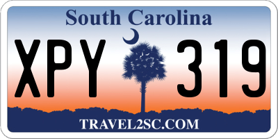 SC license plate XPY319