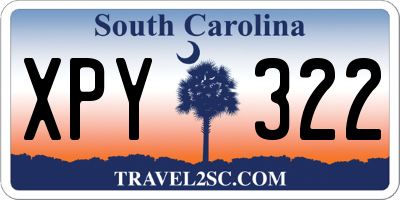 SC license plate XPY322