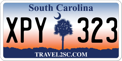 SC license plate XPY323