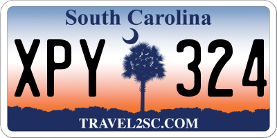 SC license plate XPY324