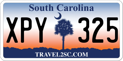 SC license plate XPY325