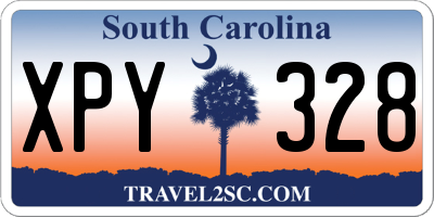 SC license plate XPY328