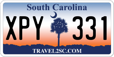 SC license plate XPY331