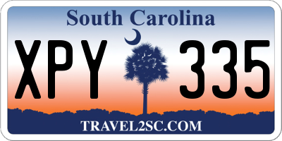 SC license plate XPY335