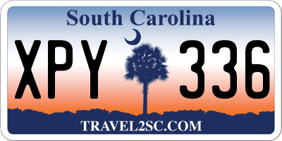 SC license plate XPY336