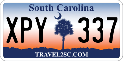 SC license plate XPY337