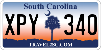 SC license plate XPY340
