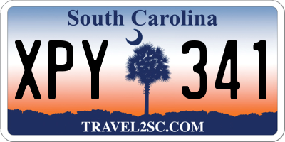 SC license plate XPY341