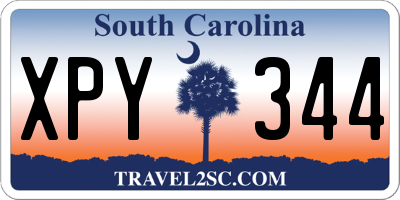 SC license plate XPY344