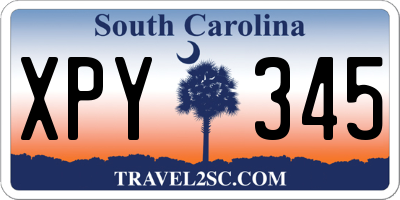 SC license plate XPY345