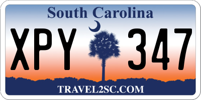 SC license plate XPY347