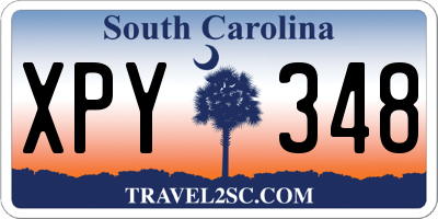 SC license plate XPY348