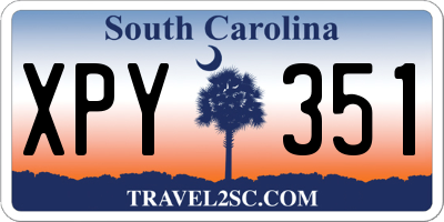 SC license plate XPY351