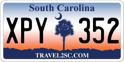 SC license plate XPY352