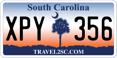 SC license plate XPY356