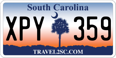 SC license plate XPY359