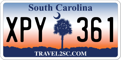 SC license plate XPY361
