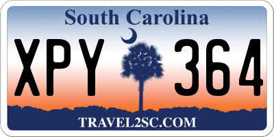 SC license plate XPY364