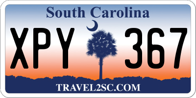 SC license plate XPY367