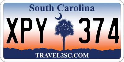 SC license plate XPY374