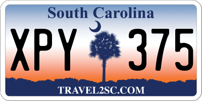 SC license plate XPY375